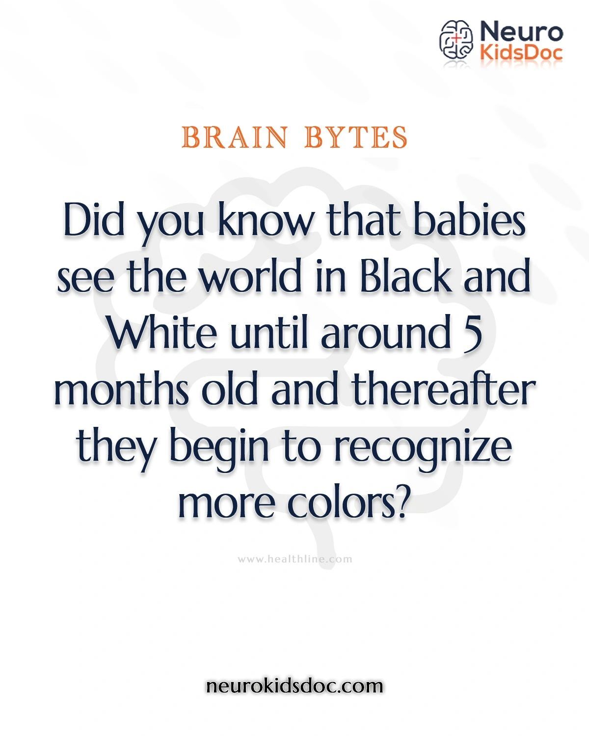 Did you know that our tiny tots see the world in shades of black and white until they are about 5 months old