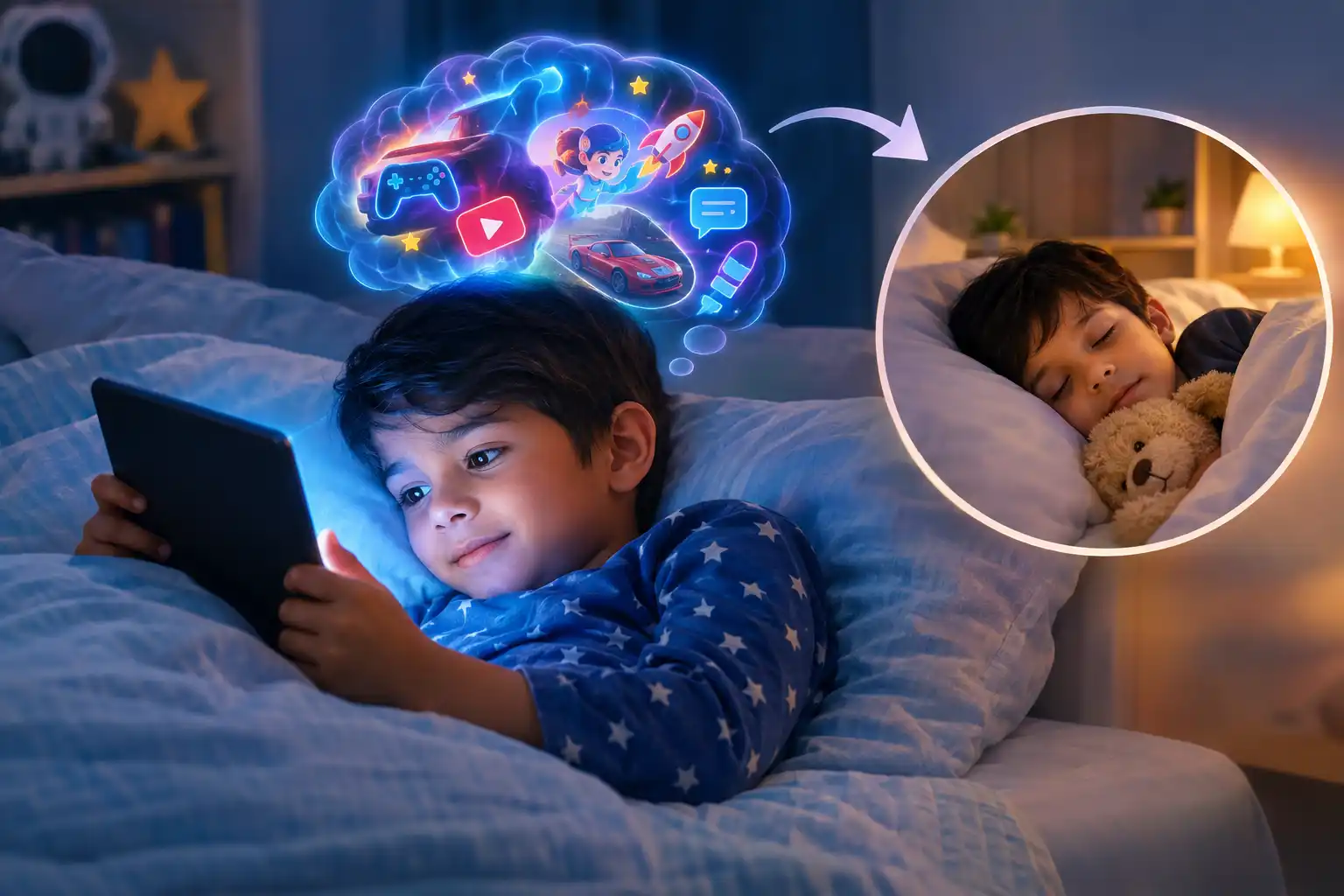 screen activity to sleep